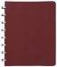 A5 Pur Scarlet Leather Meeting Book with Cream Meeting Log Pages with Lined Notes Area